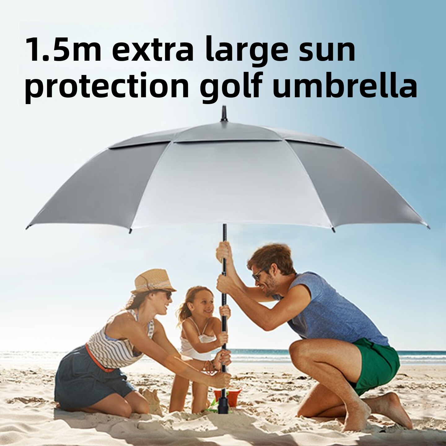 特大ゴルフ傘 ロングハンドル UV日焼け防止 大型キャノピー - Golf Umbrella Large のレビューと価格
