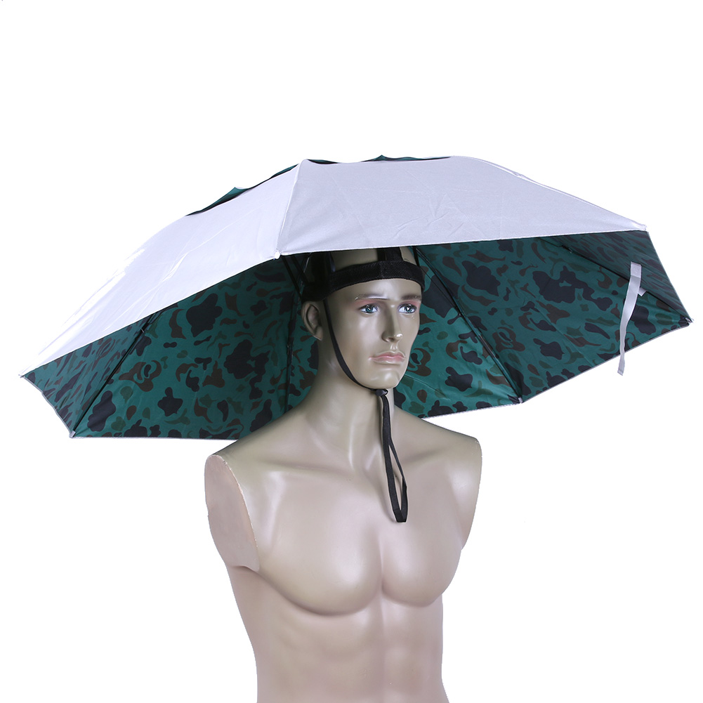 折りたたみ式ヘッド傘帽子 雨よけキャップ ゴルフ アウトドア - Golf Umbrella のレビューと価格