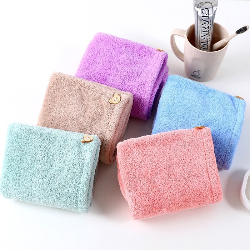 女性用速乾ドライヘアハット - コーラルフリース厚手ラップボ - Golf Towel のレビューと価格