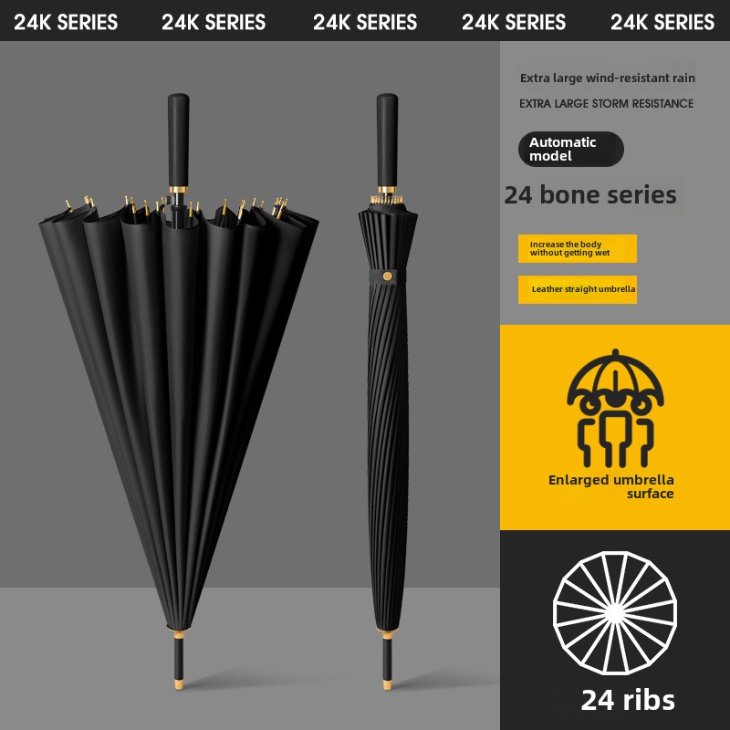 ストレート24本骨傘 女性用プレミアム自動開閉式大型ロングハ - Golf Umbrella Large のレビューと価格