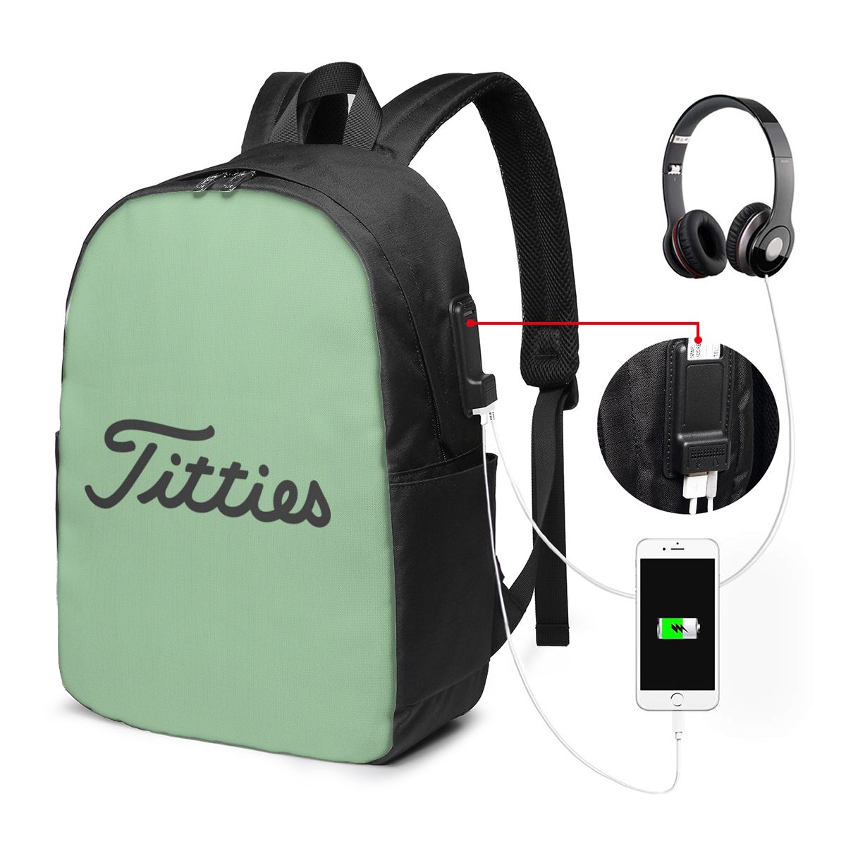 Titties ゴルフボールバックパック旅行ノートブックバッ - Golf Bag のレビューと価格