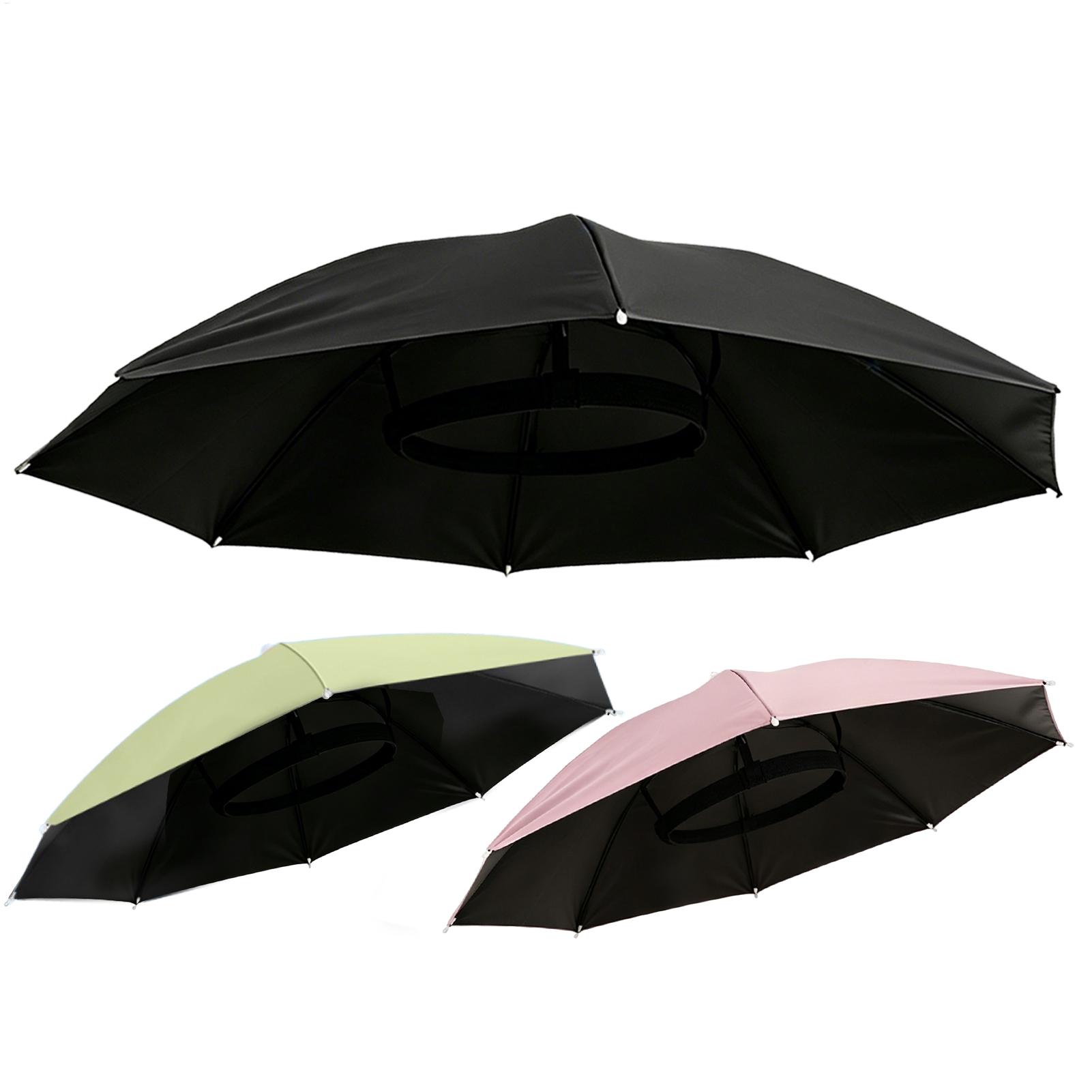 折りたたみ傘帽子防水ハンズフリー帽子調節可能な日よけ帽子女性 - Golf Umbrella のレビューと価格