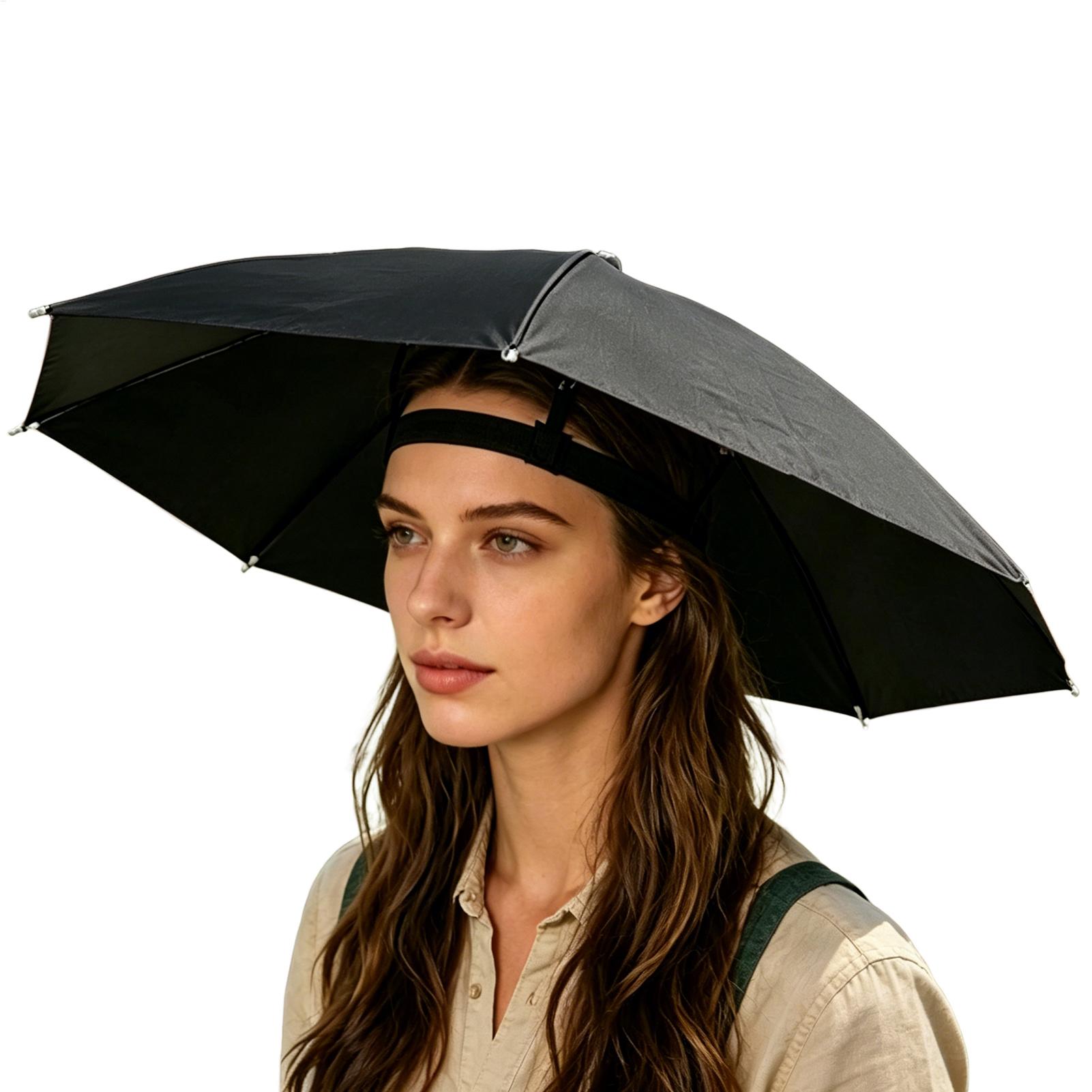 折りたたみ傘帽子防水ハンズフリー帽子調節可能な日よけ帽子女性 - Golf Umbrella のレビューと価格